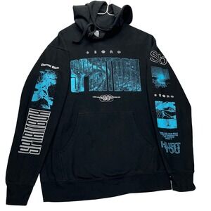 Spiritbox Hoodie Eternal Blue Band Mens M Black Graphic Pullover Emo Punk Grunge